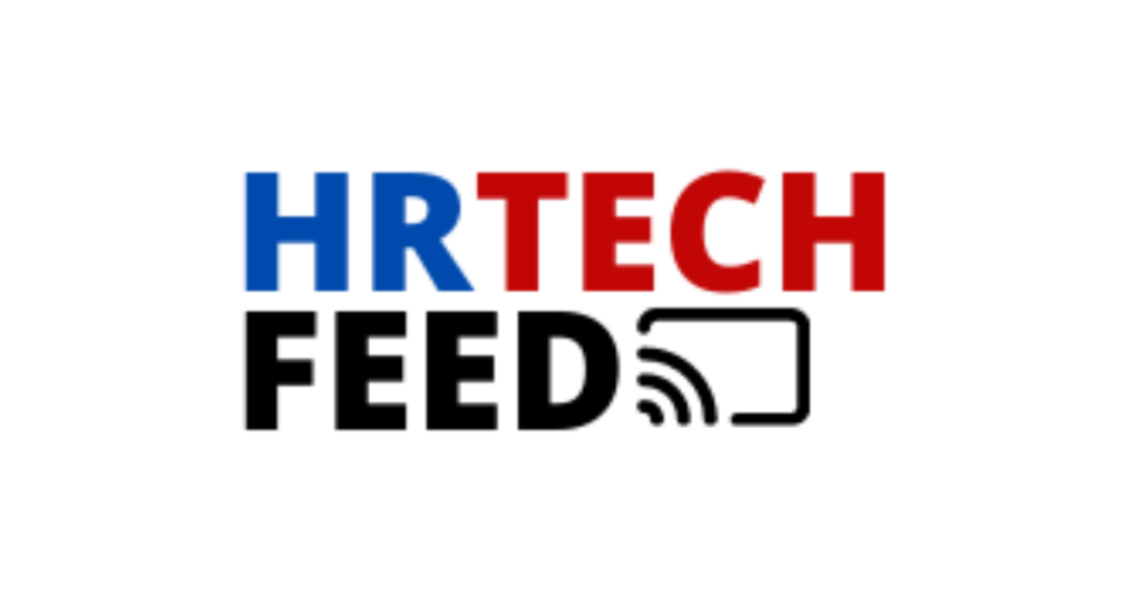 Logo with the text HR TECH FEED, where HR shines in blue, TECH pops in red, and FEED stands out in black. Beside FEED, an icon resembling a Wi-Fi signal suggests connectivity, perfect for HRTech Newsbites on the latest in media streaming.
